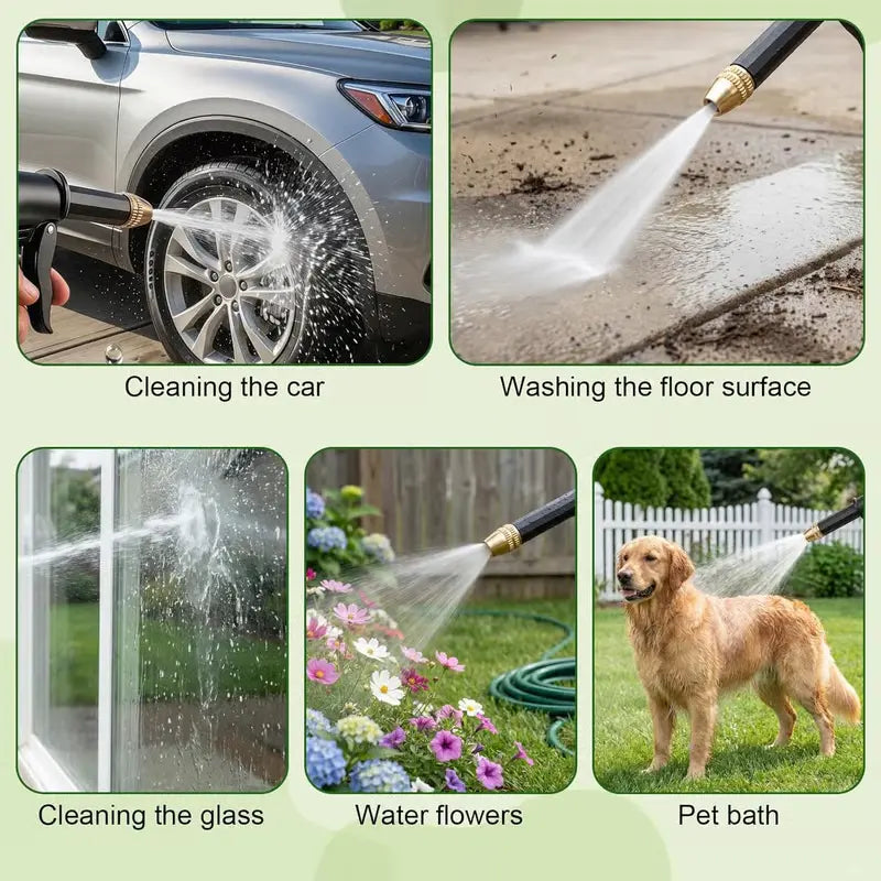 🔥Hot Sales 49% OFF💦High Pressure Garden Hose Nozzle Spray Gun with Brass Adjustable Nozzle