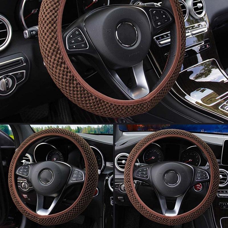 Ice Silk Steering Wheel Cover — Breathable, Non-Slip Microfiber (Universal Fit)