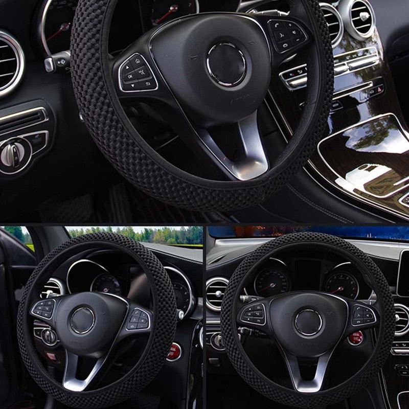 Ice Silk Steering Wheel Cover — Breathable, Non-Slip Microfiber (Universal Fit)