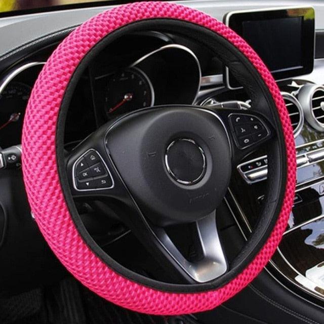 Ice Silk Steering Wheel Cover — Breathable, Non-Slip Microfiber (Universal Fit)
