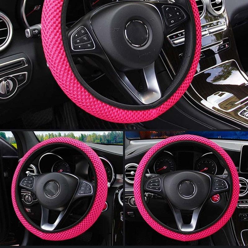 Ice Silk Steering Wheel Cover — Breathable, Non-Slip Microfiber (Universal Fit)
