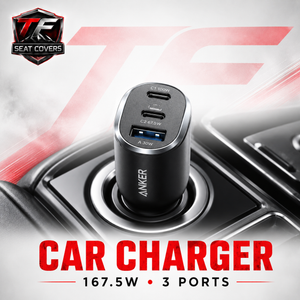 Anker Nano Car Charger (167.5W, 3 Ports) - console