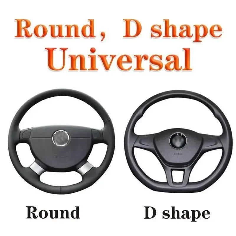 Bling Leather Steering Wheel Cover — Non-Slip, All-Season