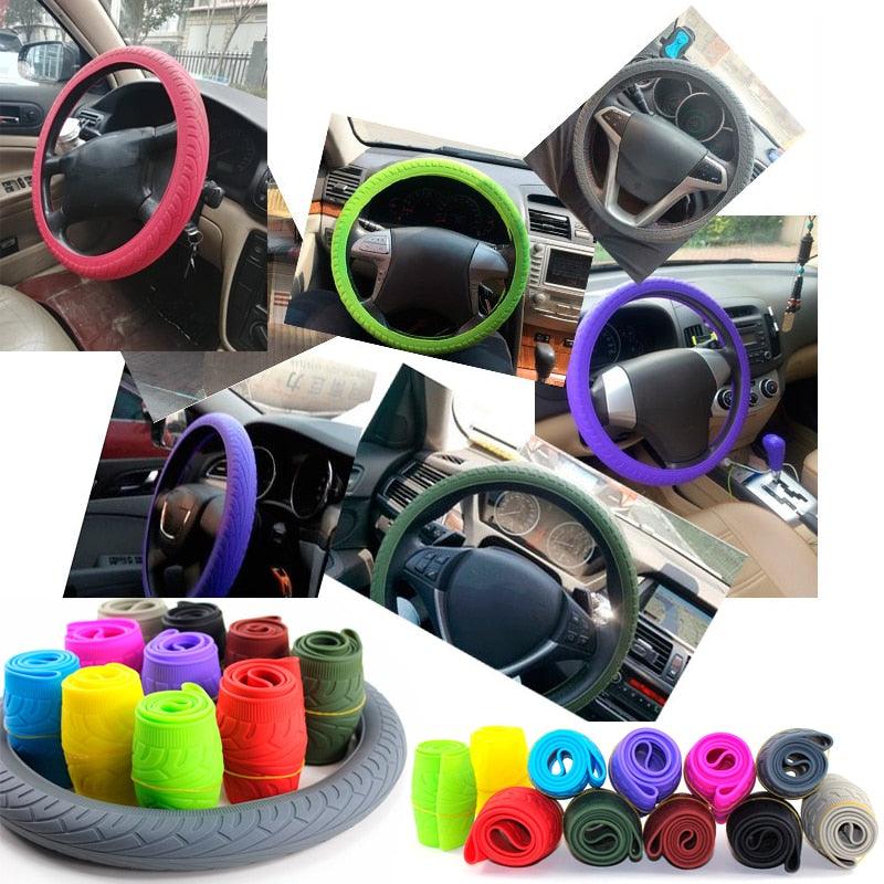 Silicone Steering Wheel Cover — Anti-Slip, Universal Fit