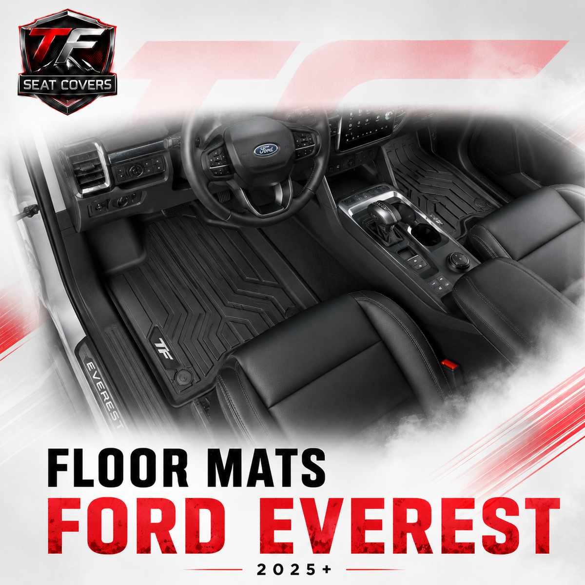 Sharkskin Custom-Fit Ford Everest 2025+ 3D TPE All-Weather Floor Mats - main thumbnail 20260723