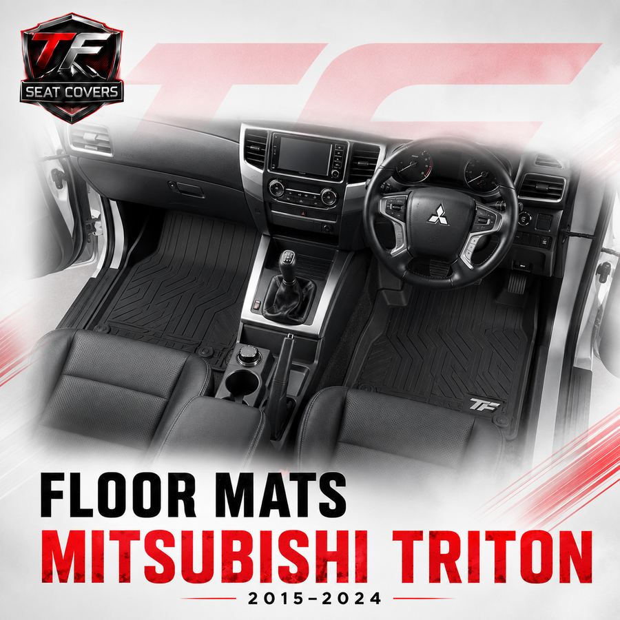 Sharkskin Custom-Fit Mitsubishi Triton 2015-2024 All-Weather Floor Mats
