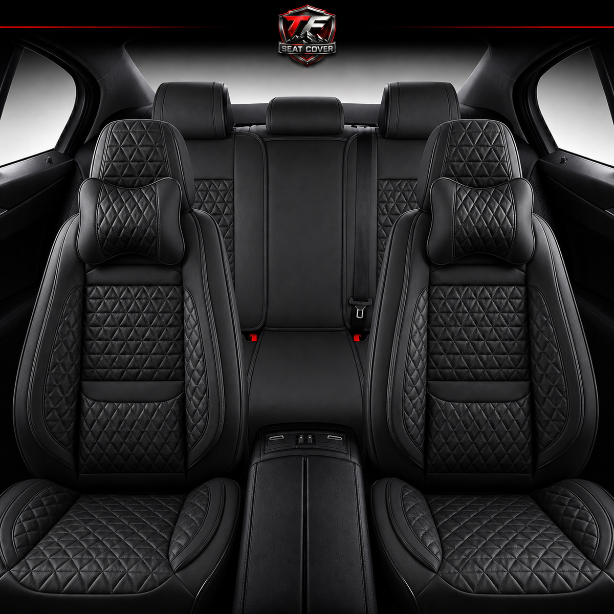 Premium Nappa Leather Seat Covers | Custom Fit for Cars, SUVs & Trucks - Black / Front & Rear Seats variant image 20260723-r4