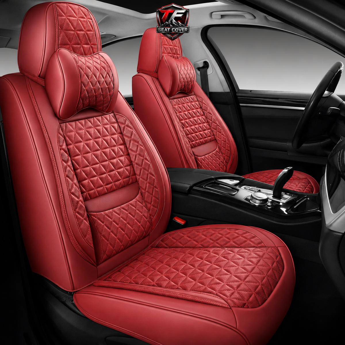 Premium Nappa Leather Seat Covers | Custom Fit for Cars, SUVs & Trucks - Wine Red / Front Seats Only variant image 20260723-r6