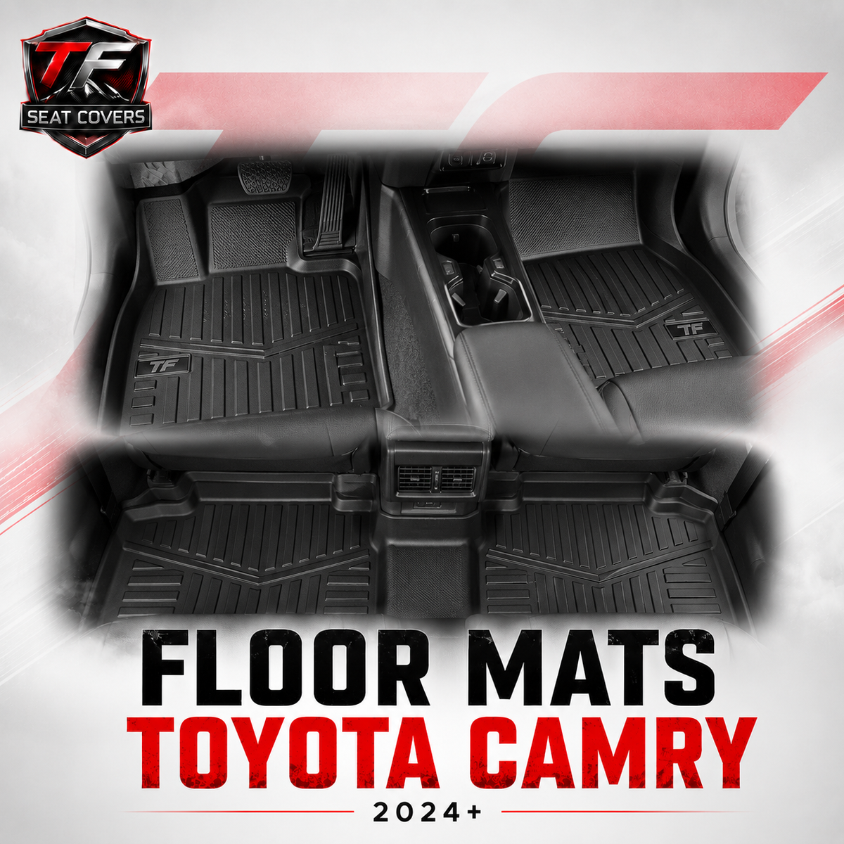 Sharkskin Custom-Fit Toyota Camry 2024+ 3D TPE All-Weather Floor Mats - main thumbnail 20260723