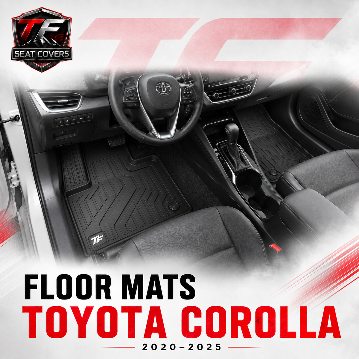Sharkskin Custom-Fit Toyota Corolla 2020–2025 3D TPE All-Weather Floor Mats - main thumbnail 20260723