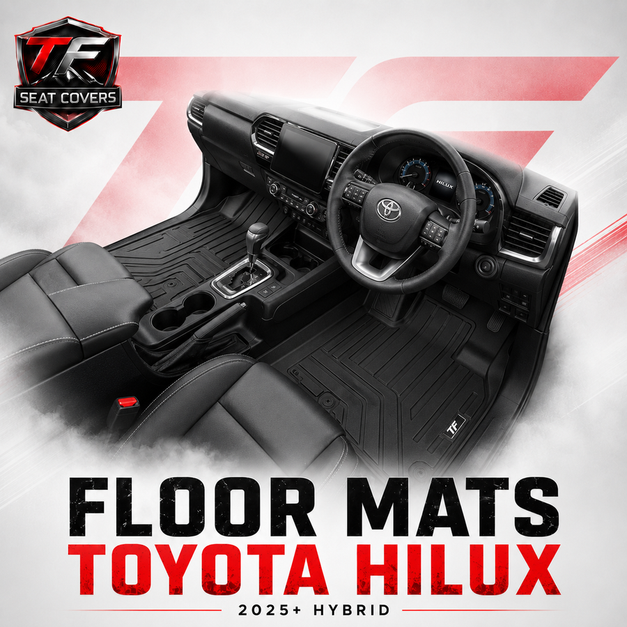 Sharkskin Custom-Fit Toyota Hilux 2025+ Hybrid 3D TPE All-Weather Floor Mats