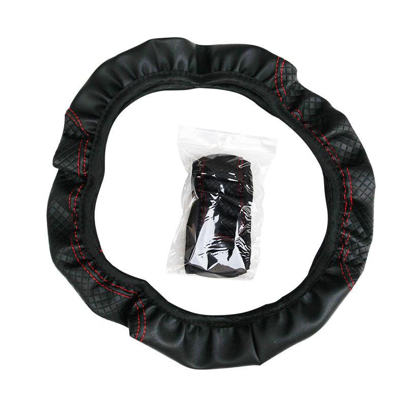 Microfiber Leather Steering Wheel Cover — Embossed, Breathable & Anti-Slip